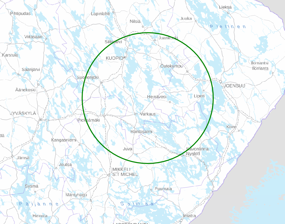 Yrityksen pääasialliseen toimialueeseen kuuluvat Leppävirta, Kuopio, Tuusniemi, Liperi, Heinävesi, Varkaus, Rantasalmi, Juva, Pieksämäki ja Suonenjoki.
